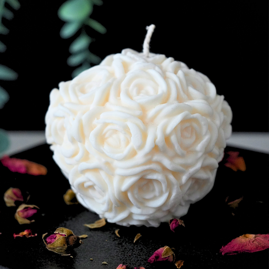 Rose Flower Ball Candle