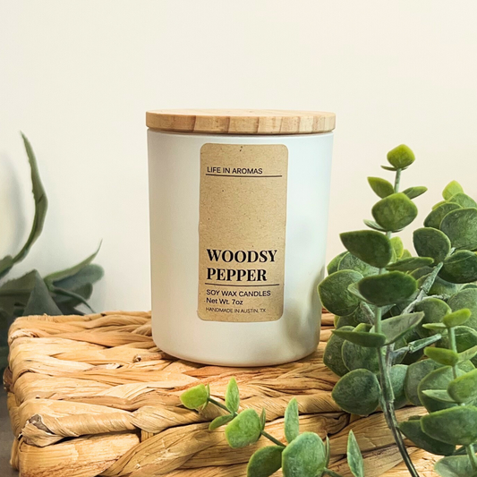 Woodsy Pepper Candle 7 oz