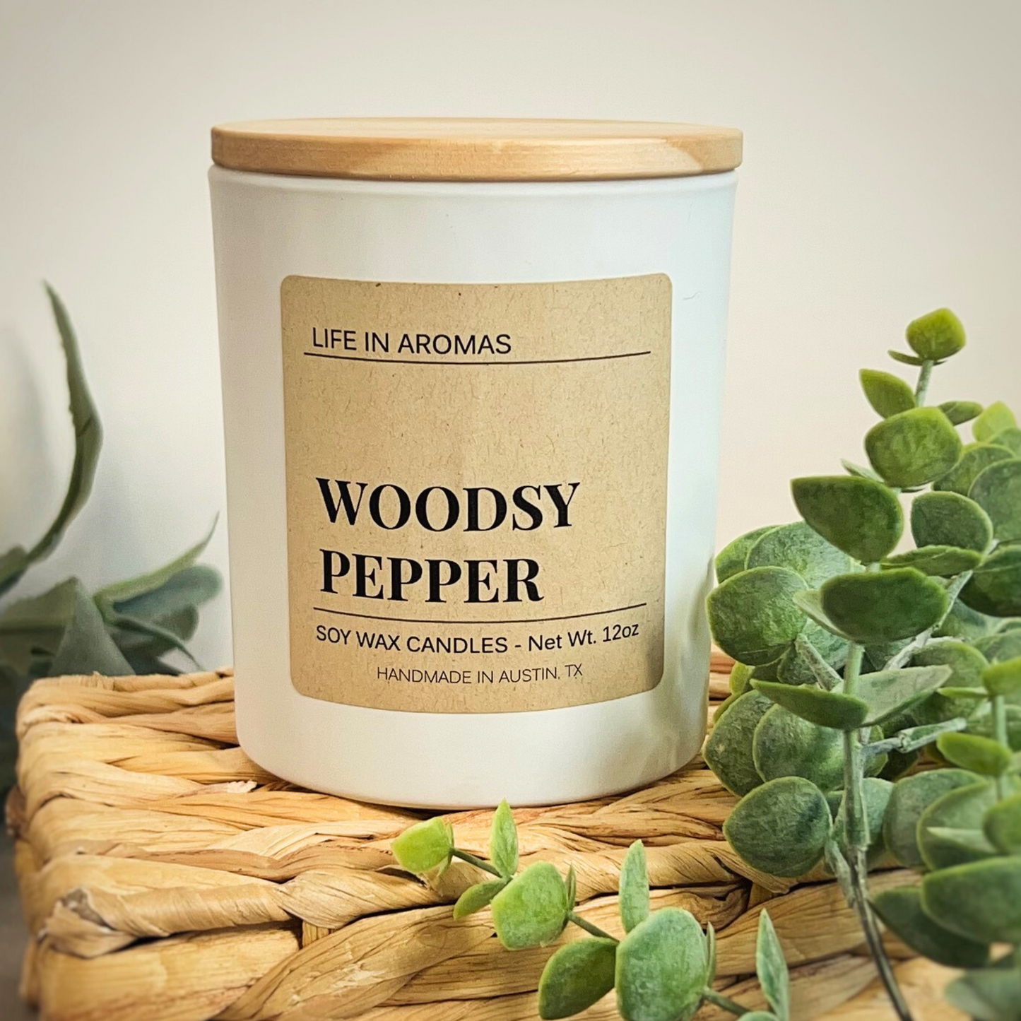 Woodsy Pepper Candle 14 oz